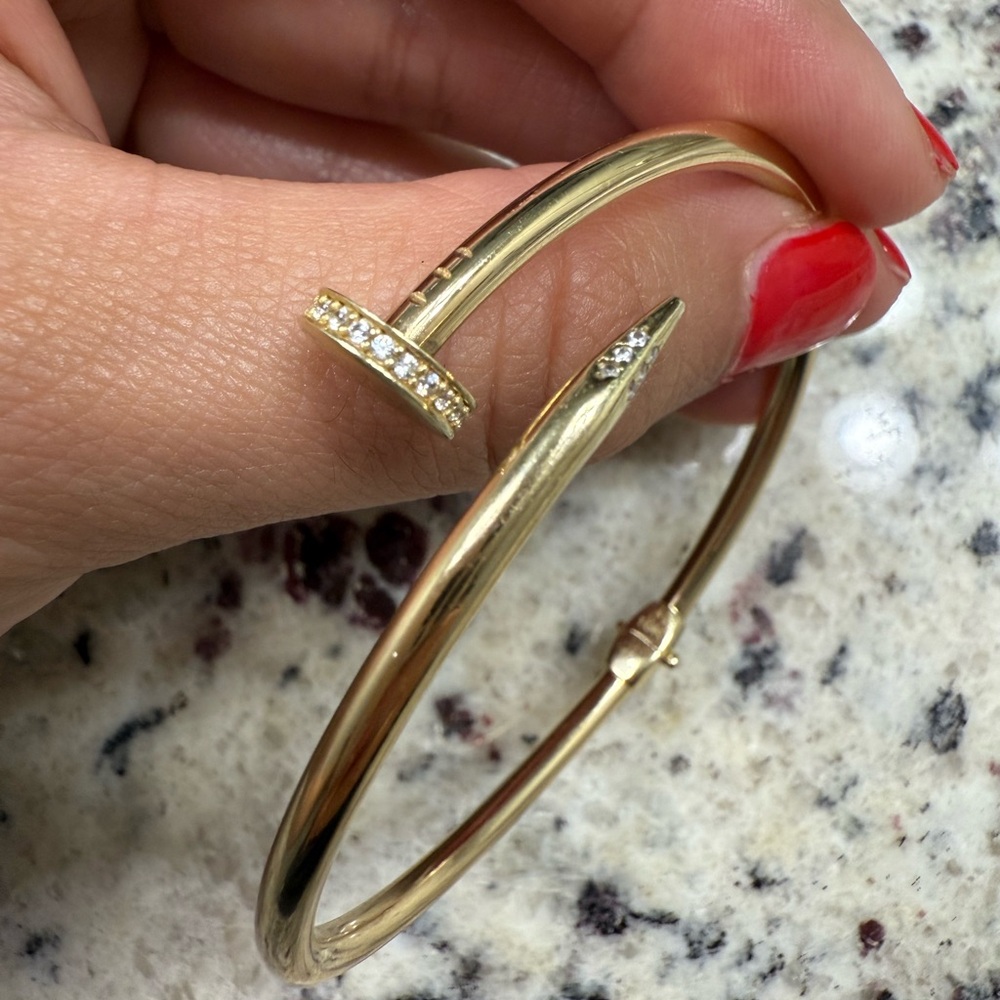 10k gold Elegant Gold Bangle Bracelet